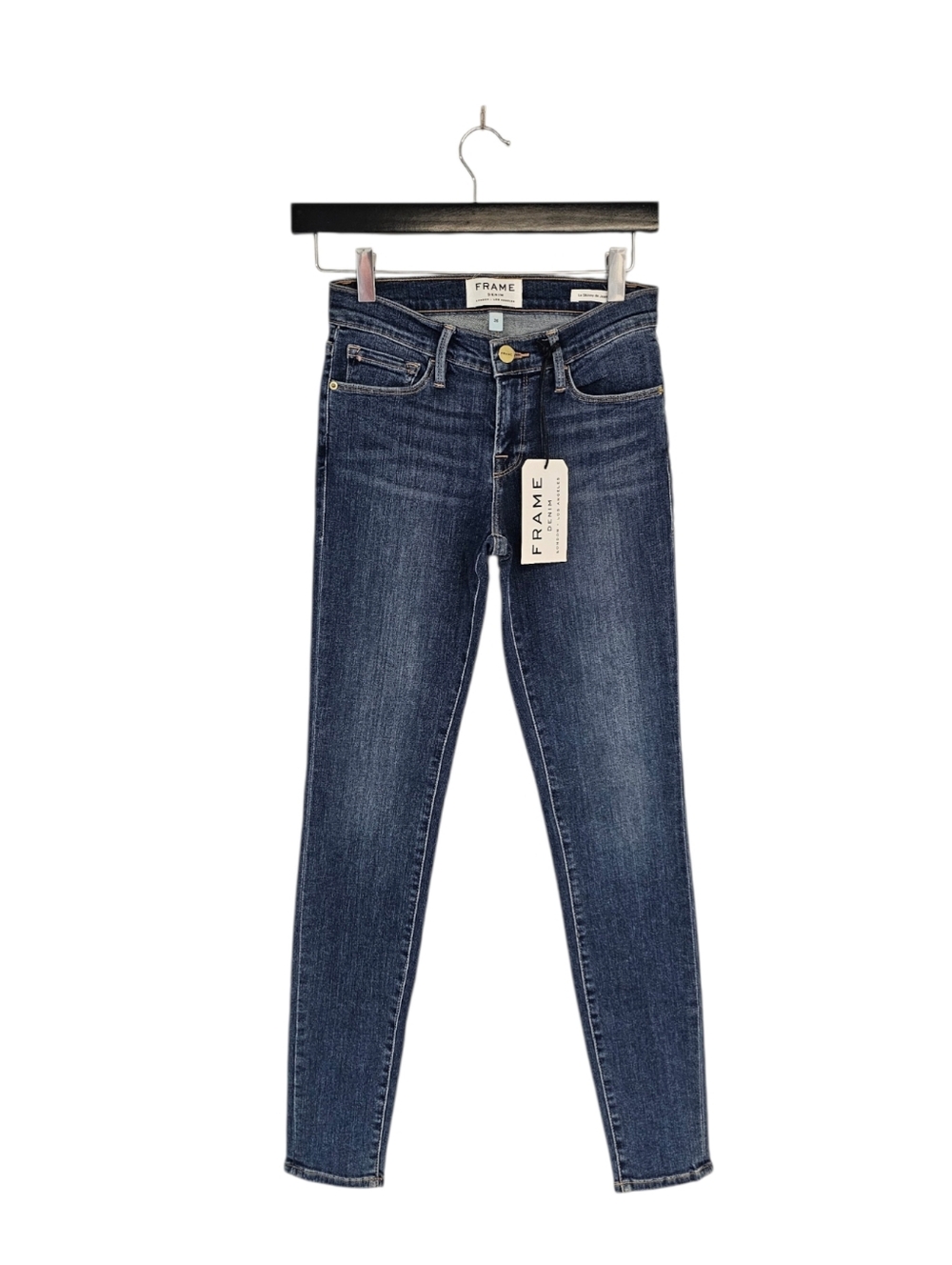 Frame Denim Le Skinny De Jeanne Mid Rise Blue Skinny‎ Jeans 26 NWT